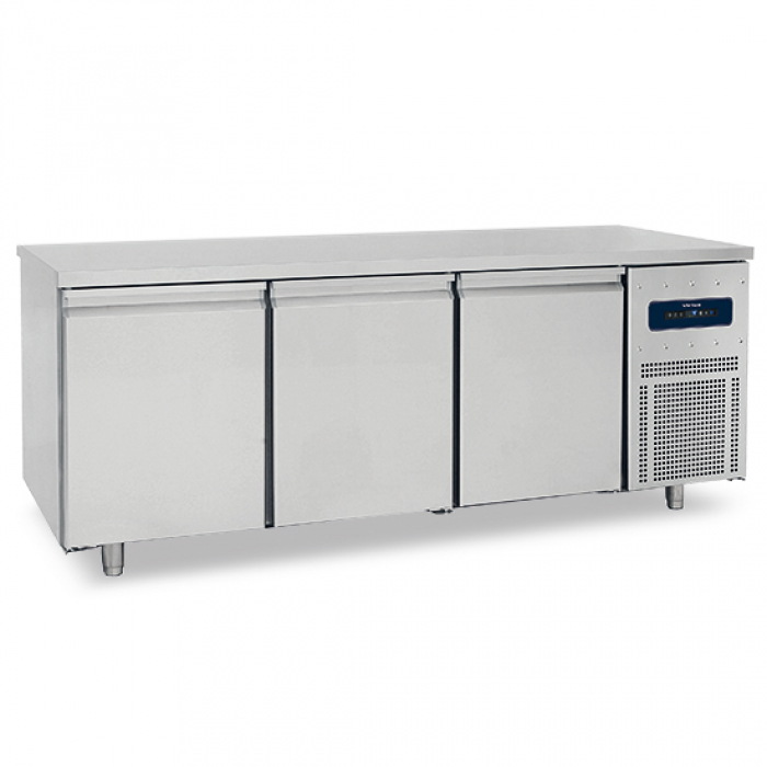 Bäckereikühltisch 3-türig 600x400 mm Edelstahlarbeitsplatte 2-8 °C WiFi - Kühlgerät für Bäckereien und Konditoreien